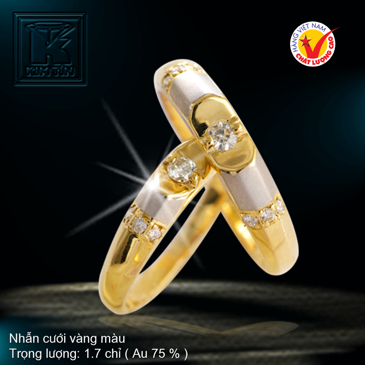 Nhẫn cưới vàng 18K