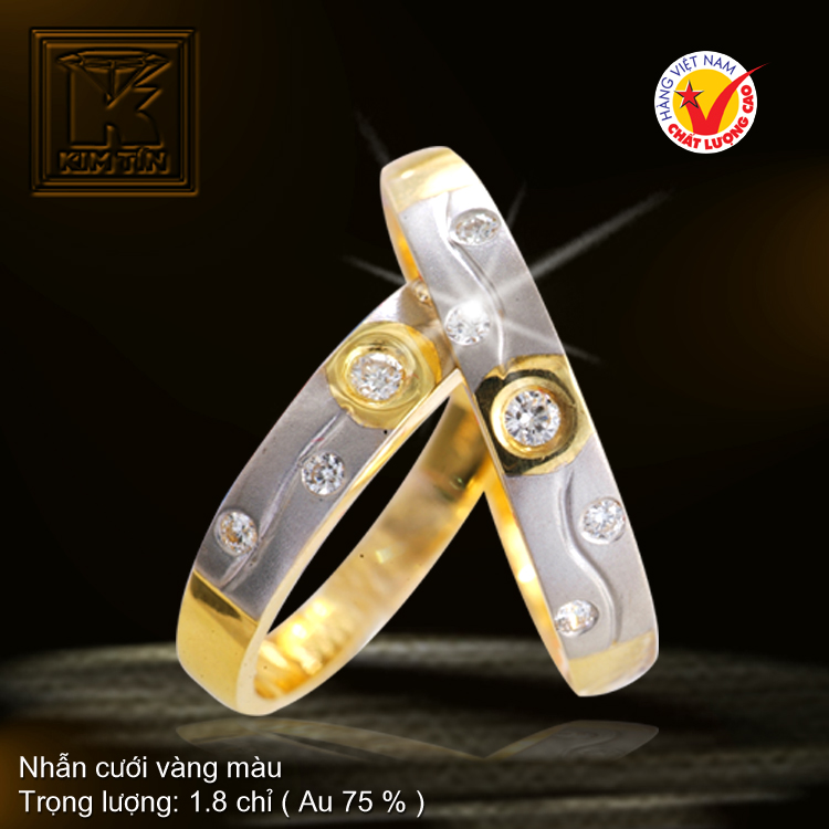 Nhẫn cưới vàng 18K