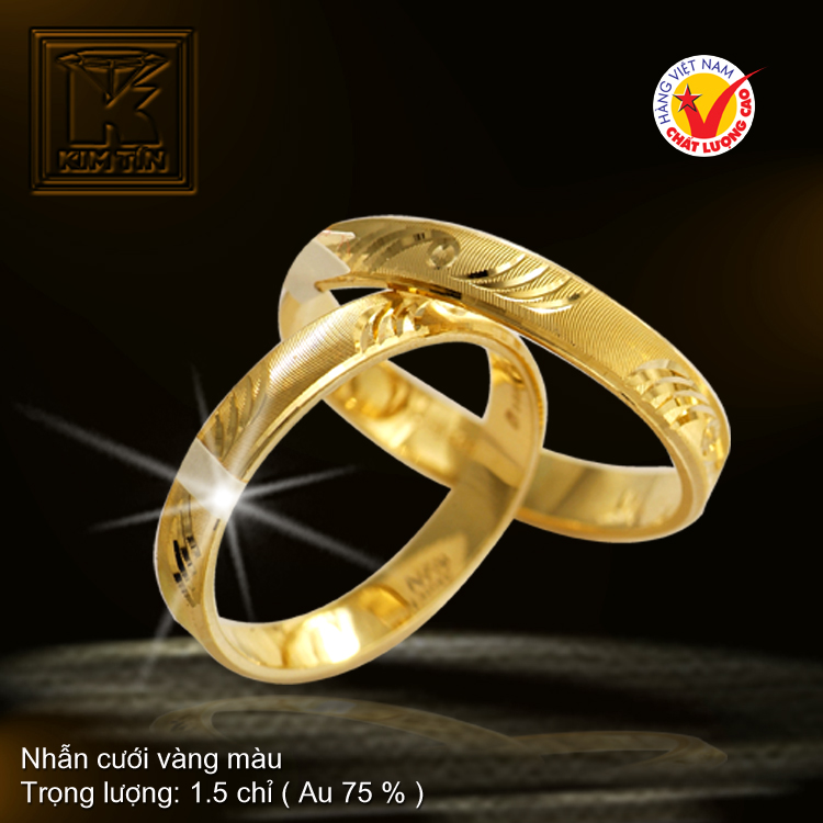 Nhẫn cưới vàng 18K