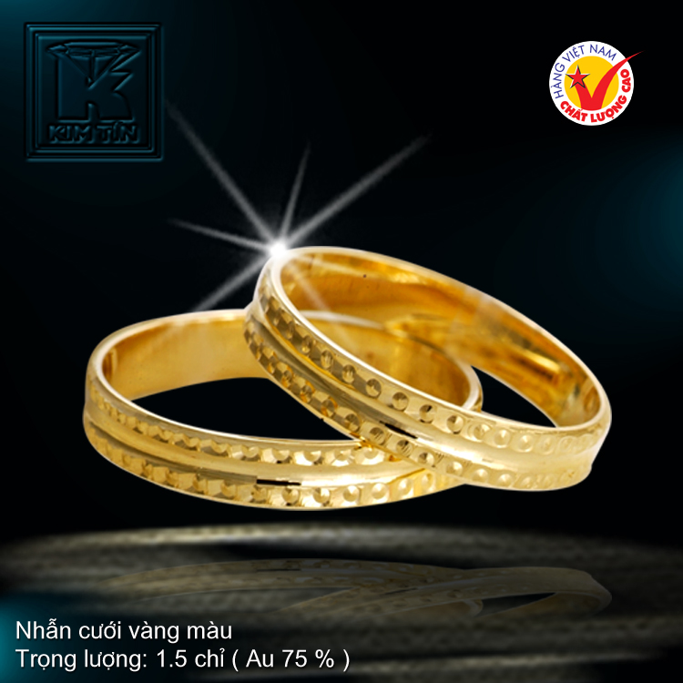 Nhẫn cưới vàng 18K