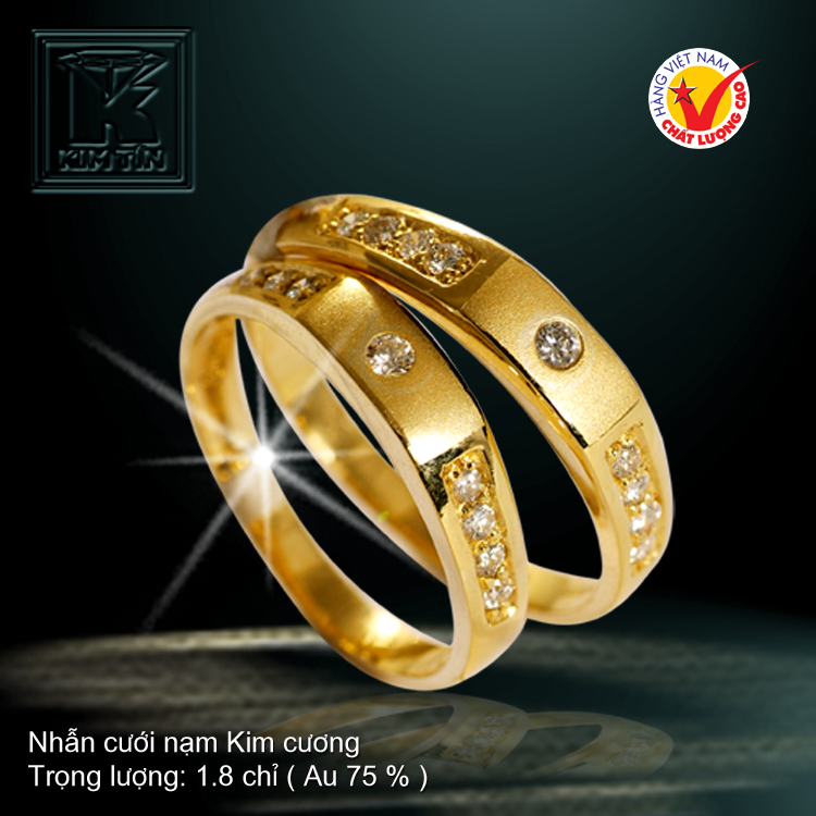 Nhẫn cưới vàng 18K