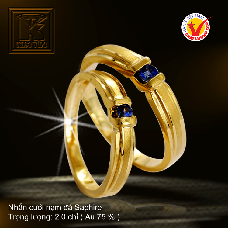 Nhẫn cưới vàng 18K