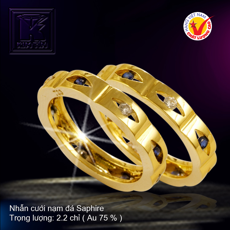 Nhẫn cưới vàng 18K