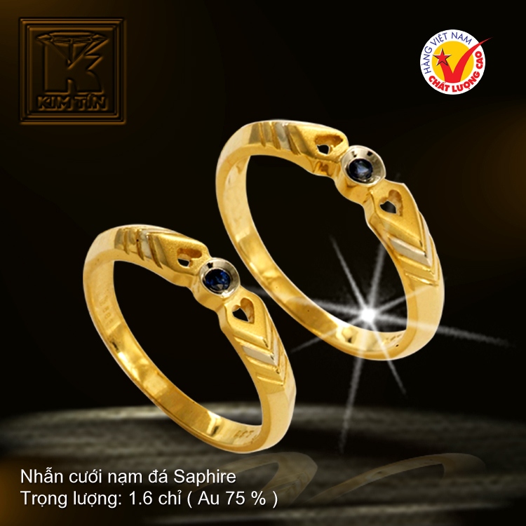 Nhẫn cưới vàng 18K