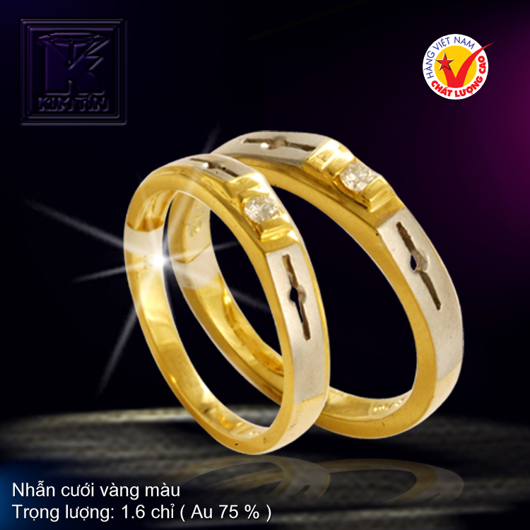 Nhẫn cưới vàng 18K