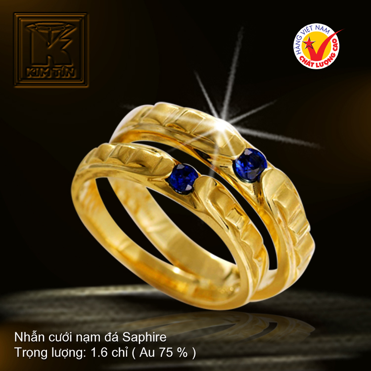 Nhẫn cưới vàng 18K