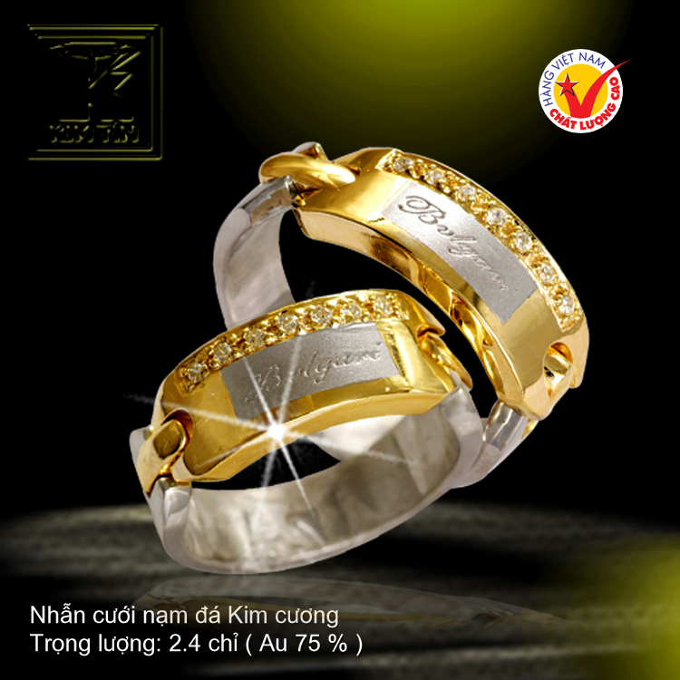 Nhẫn cưới vàng 18K