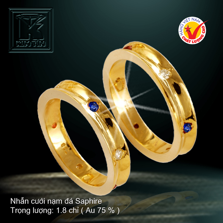 Nhẫn cưới vàng 18K