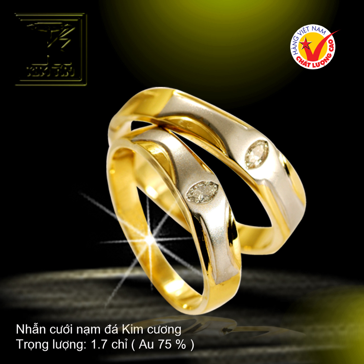 Nhẫn cưới vàng 18K