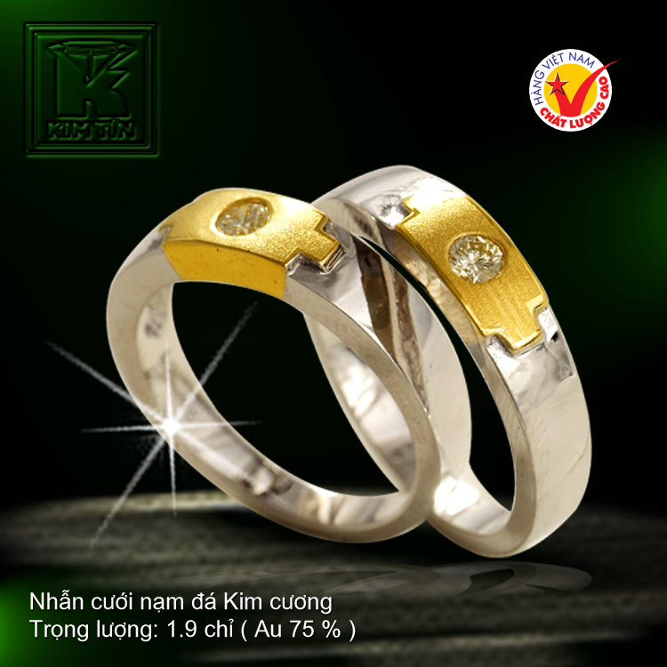 Nhẫn cưới vàng 18K