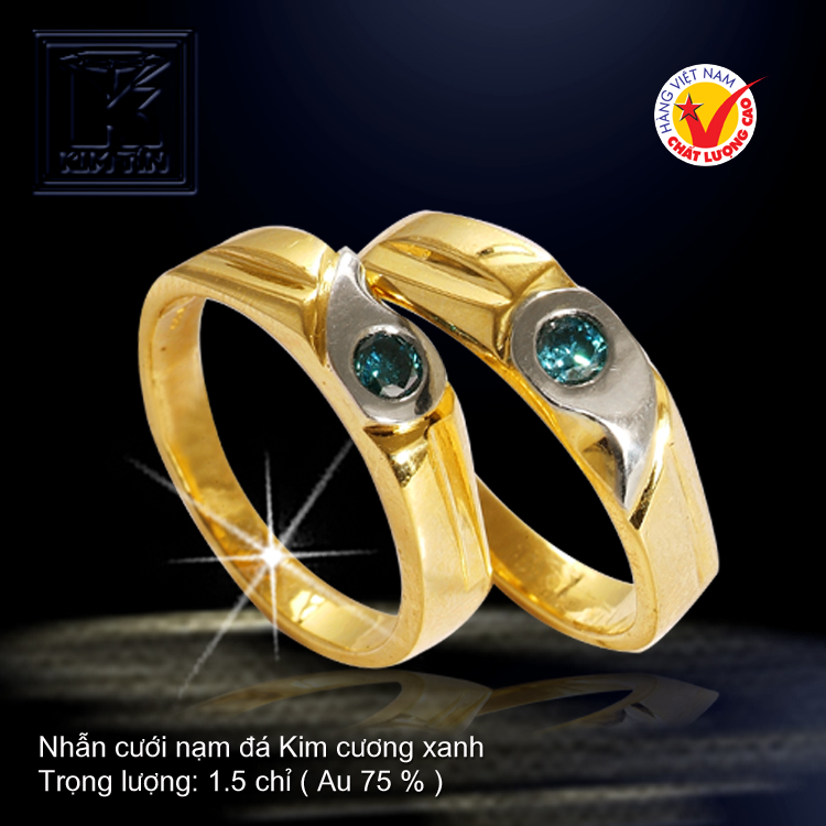 Nhẫn cưới vàng 18K