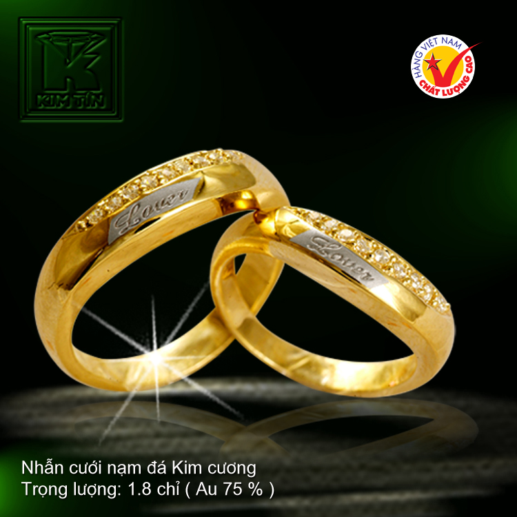 Nhẫn cưới vàng 18K