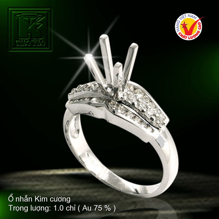 Nhẫn nữ vàng trắng 18K