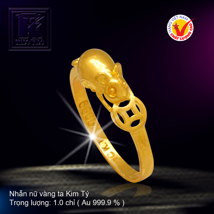 Nhẫn nữ vàng 24 K