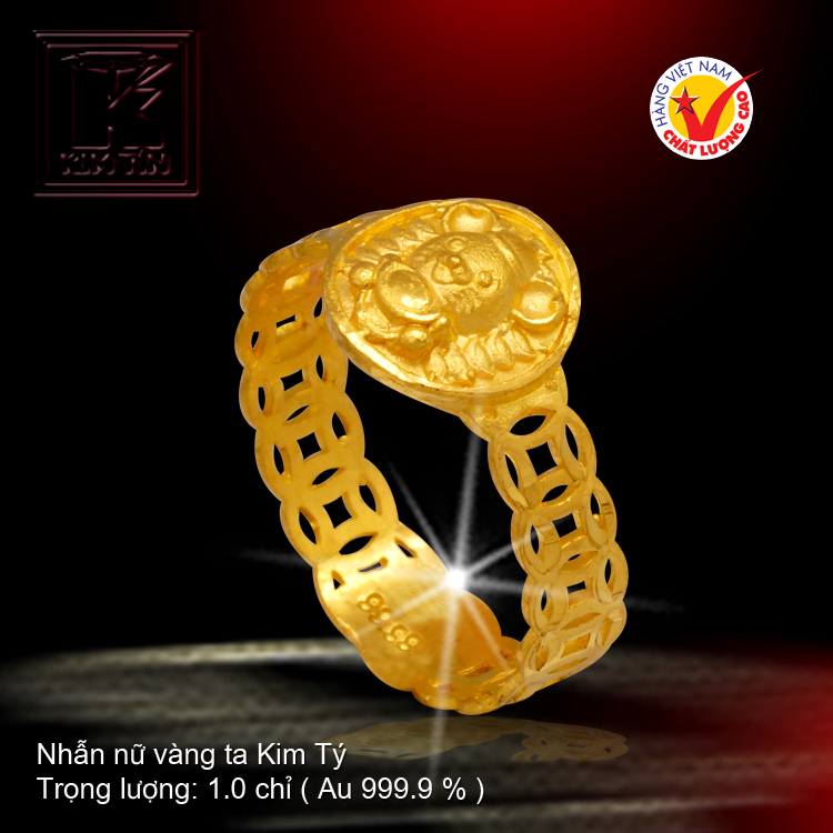 Nhẫn nữ vàng 24 K