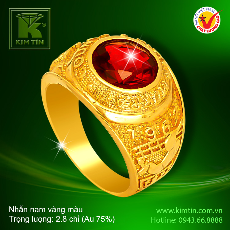 Nhẫn nam vàng 18k