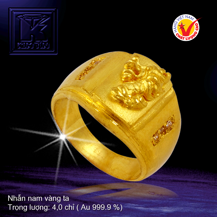 Nhẫn nam vàng 24K