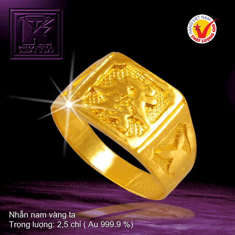 Nhẫn nam vàng 24K