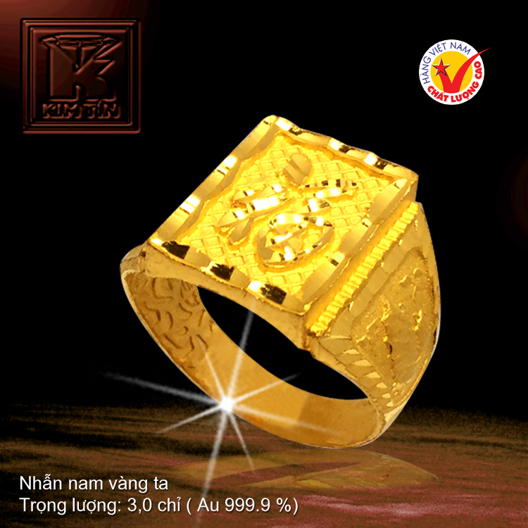 Nhẫn nam vàng 24K