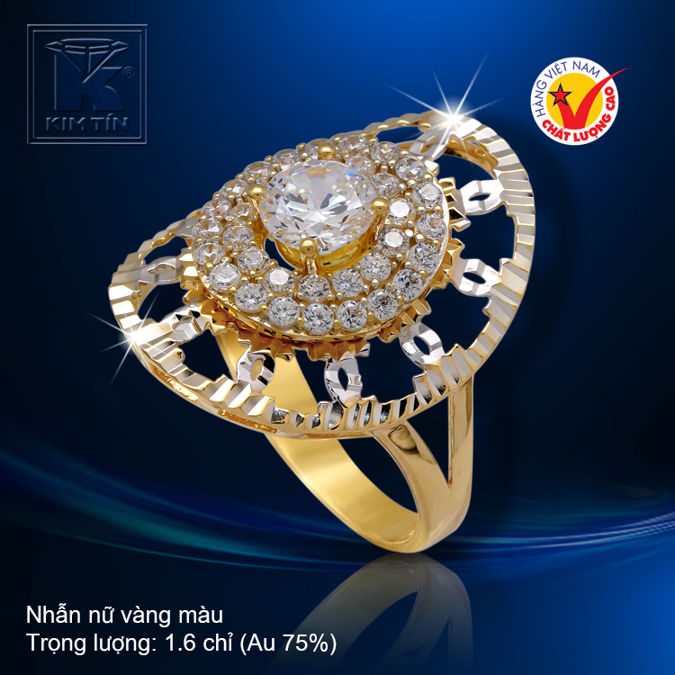 Nhẫn nữ vàng màu 18k