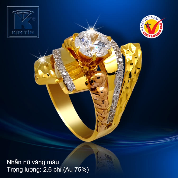 Nhẫn nữ vàng màu 18k