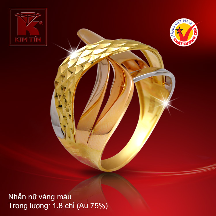 Nhẫn nữ vàng màu 18k