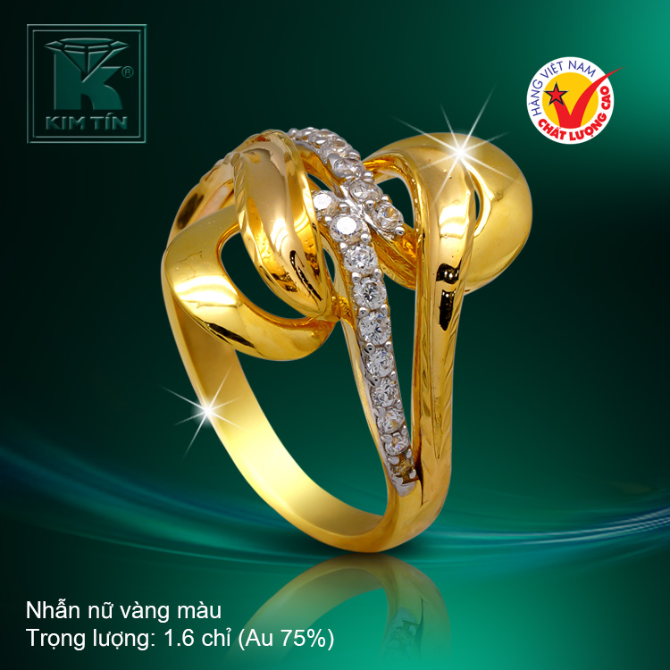 Nhẫn nữ vàng màu 18k