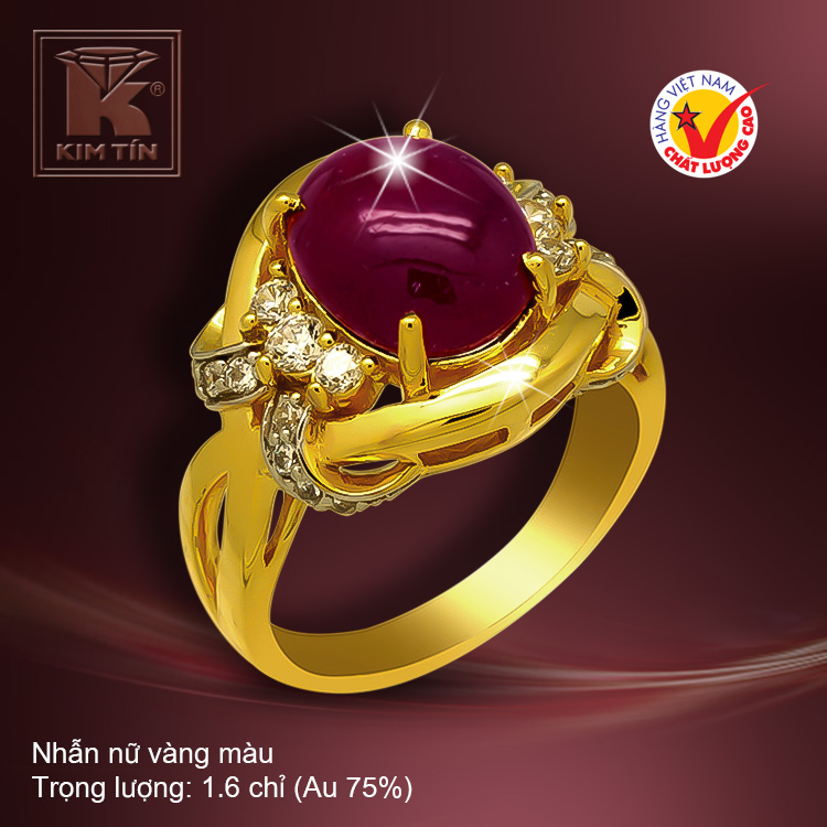 Nhẫn nữ vàng màu 18k