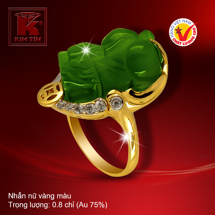 Nhẫn nữ vàng màu 18k