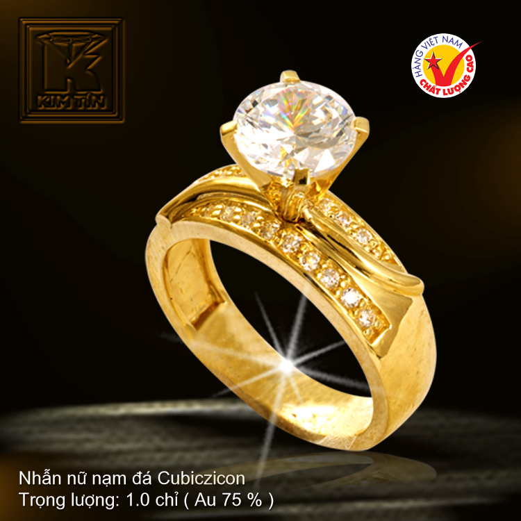 Nhẫn nữ vàng màu 18K