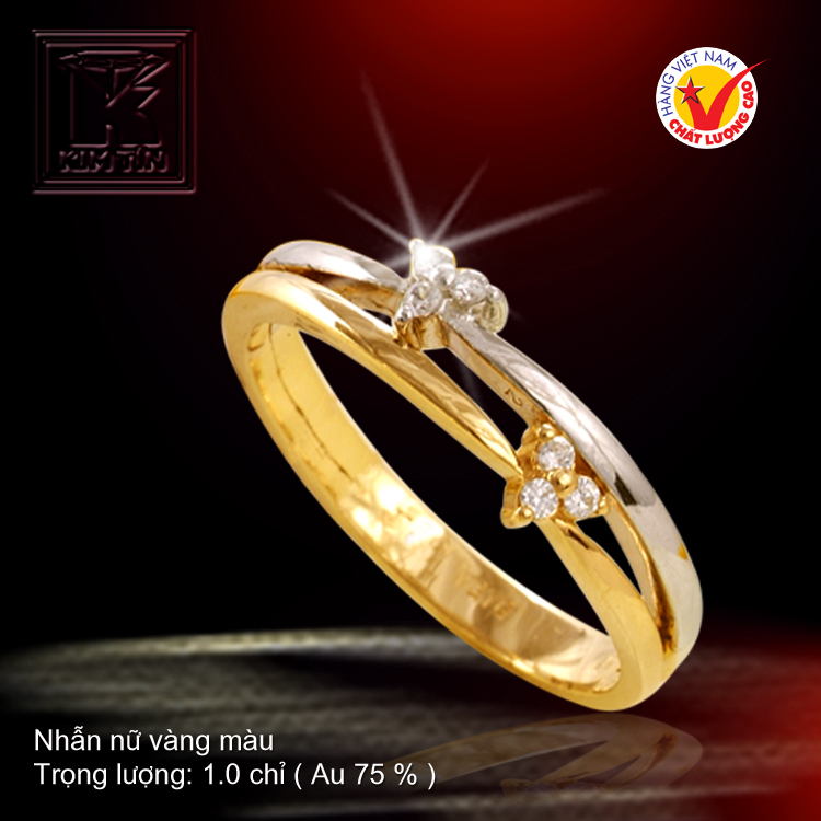 Nhẫn nữ vàng màu 18K