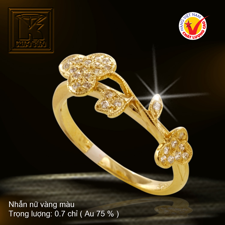 Nhẫn nữ vàng màu 18K