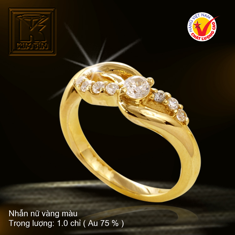 Nhẫn nữ vàng màu 18K