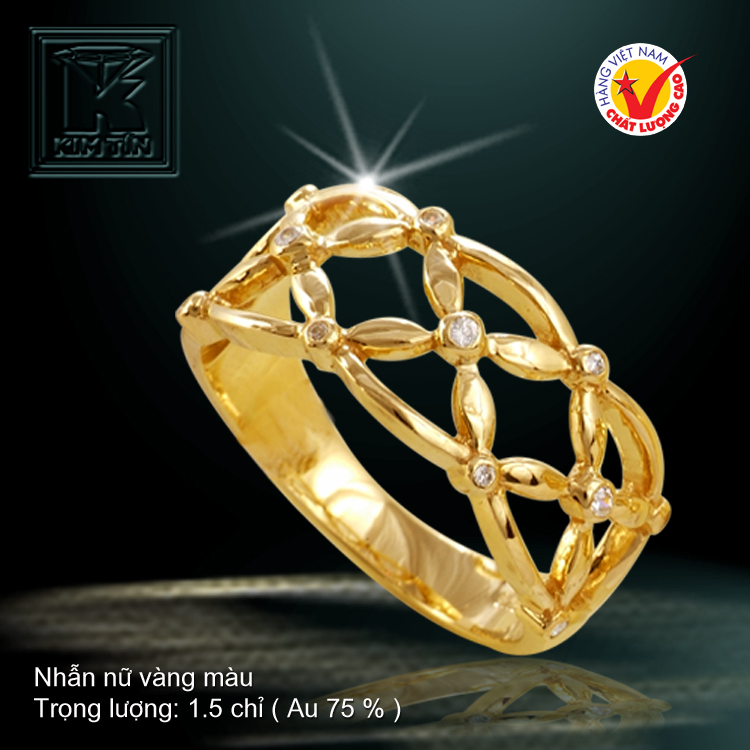 Nhẫn nữ vàng màu 18K