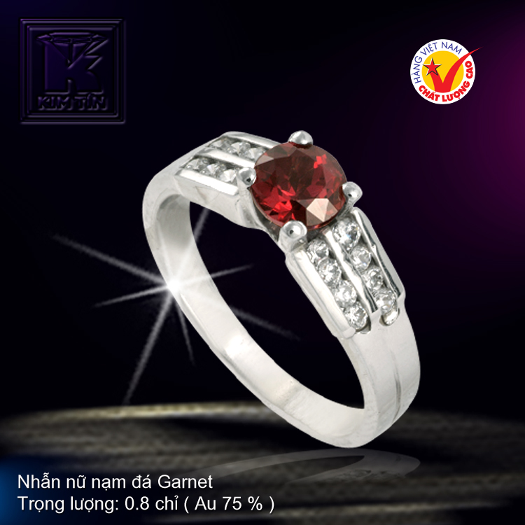 Nhẫn nữ vàng trắng 18K